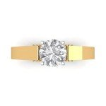 1.06 Carat Round Zircon Solitaire Wedding Ring