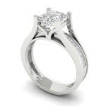 Princess Cut Simulated Diamond 14k White Gold Ring Set