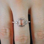 Stunning 1.50ct Morganite & Diamond Ring Set