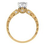 1.06 Carat Round Zircon Solitaire Wedding Ring