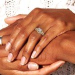 Princess Cut Clear Diamond Engagement Ring Set