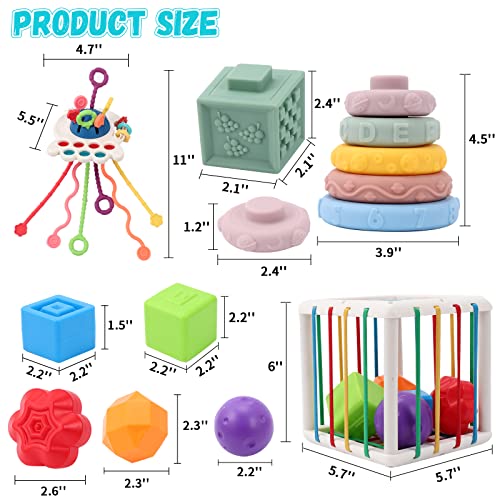 4-in-1 Baby Teething and Stacking Toy Set