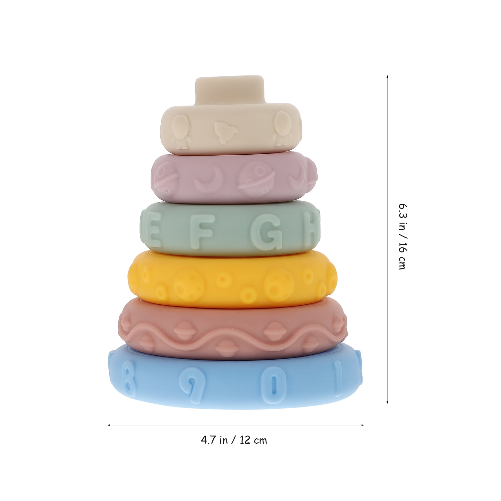 NUOLUX Baby Stacking Blocks and Teething Rings