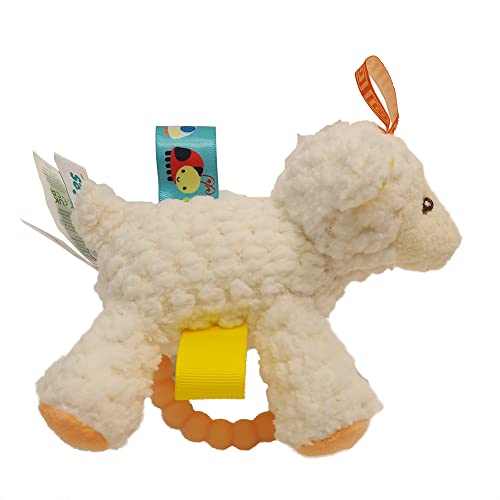 Sherbet Lamb Taggies Teether Rattle Soft Toy