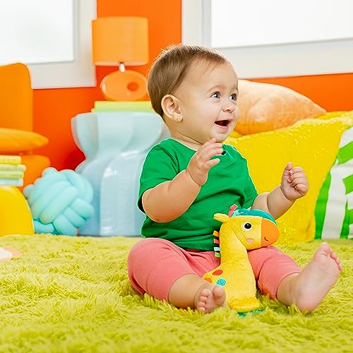 Safari Plush Giraffe Rattle and Teething Ring