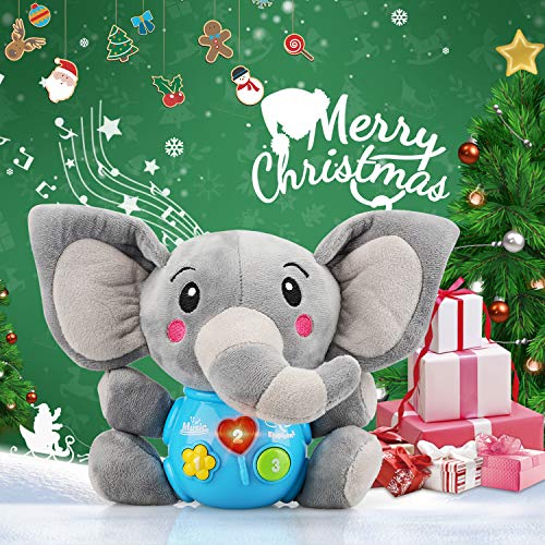 Musical Plush Elephant Toy for Infants 0-6 Months