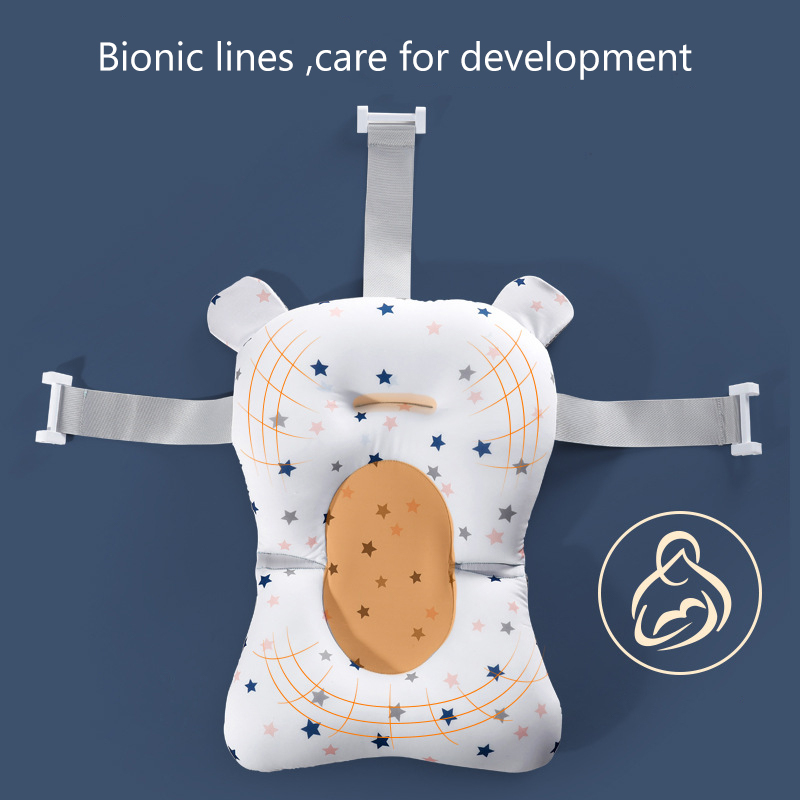 Foldable Baby Bath Seat & Anti-Slip Cushion