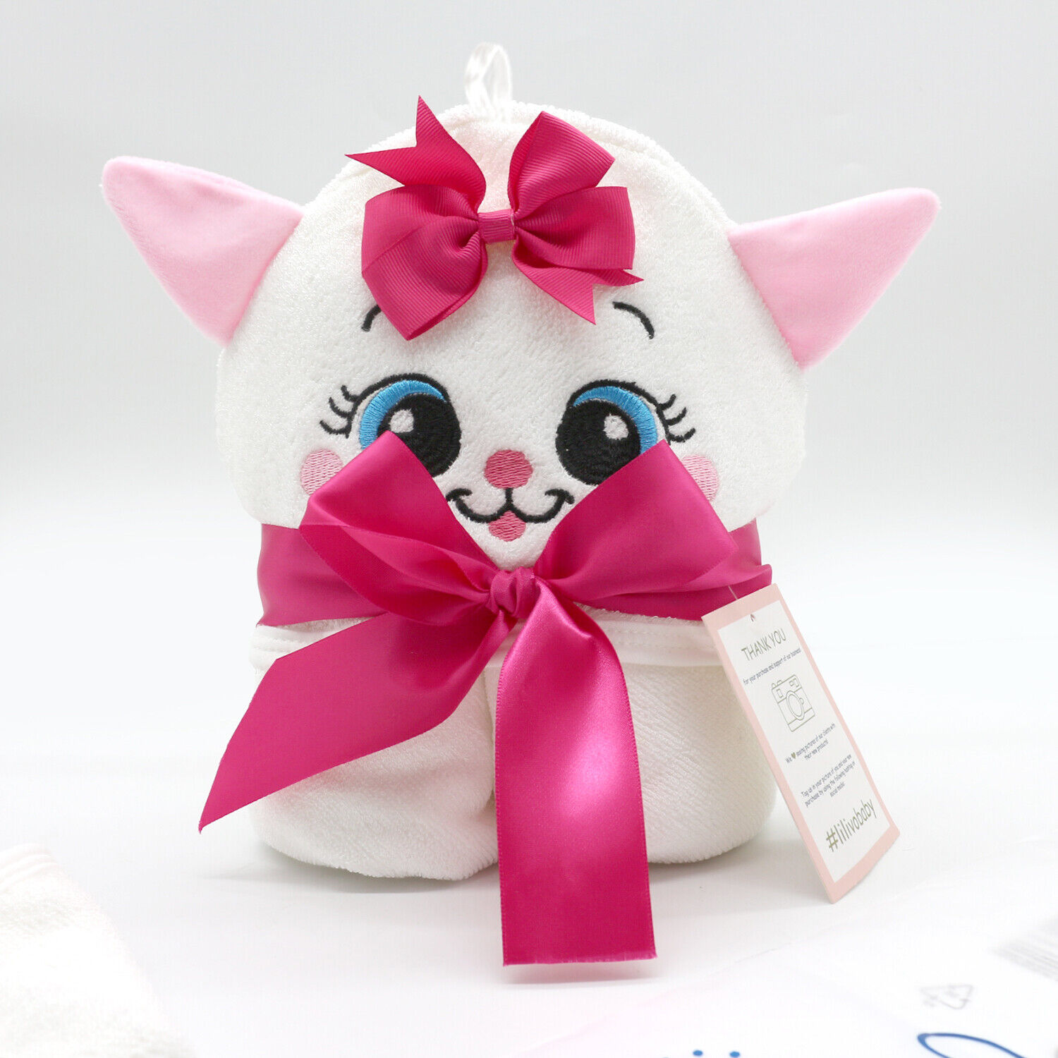 Ultra Soft Baby Girls' Hooded Towel & Washcloth Set