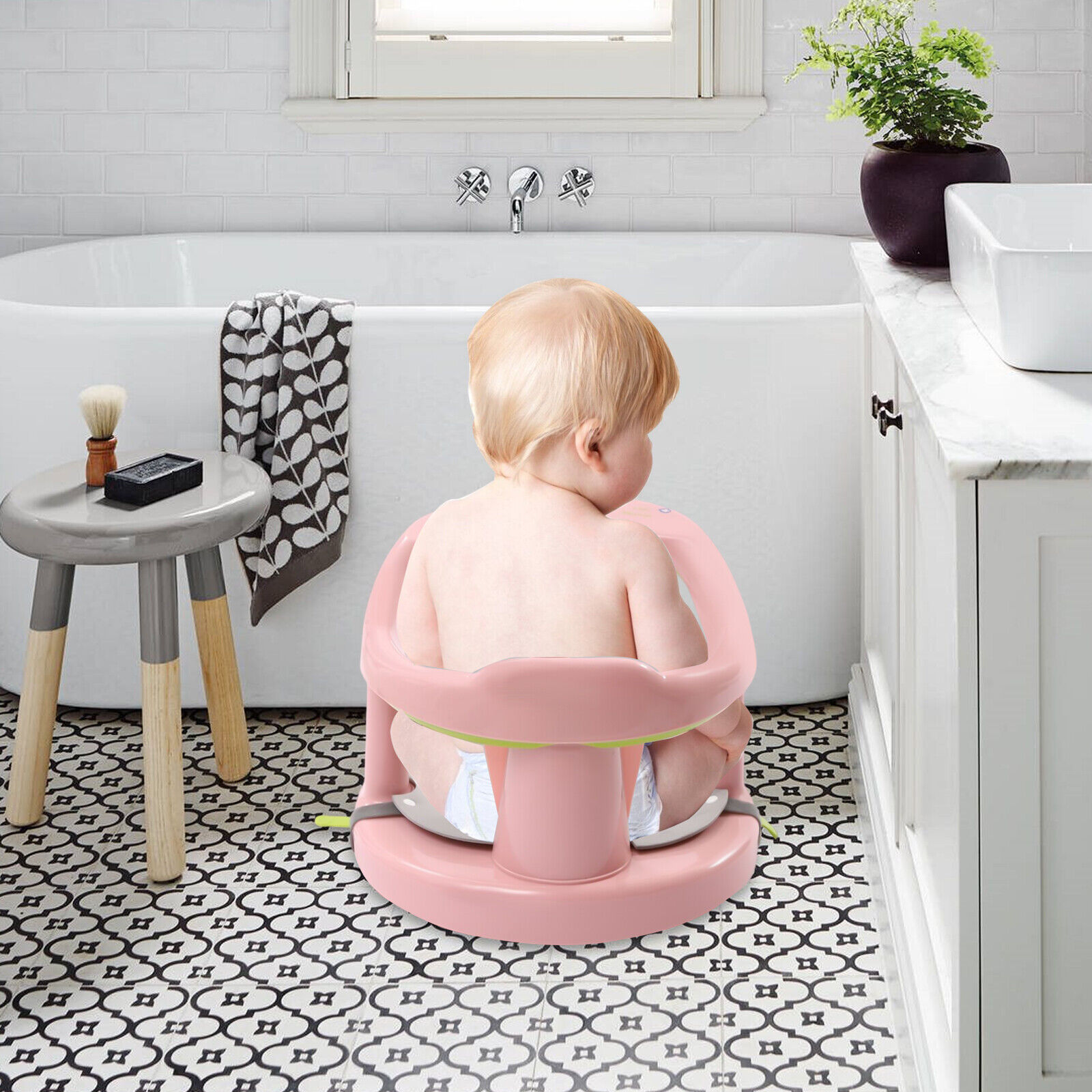 Baby Bath Tub Ring Seat with Suction Cups