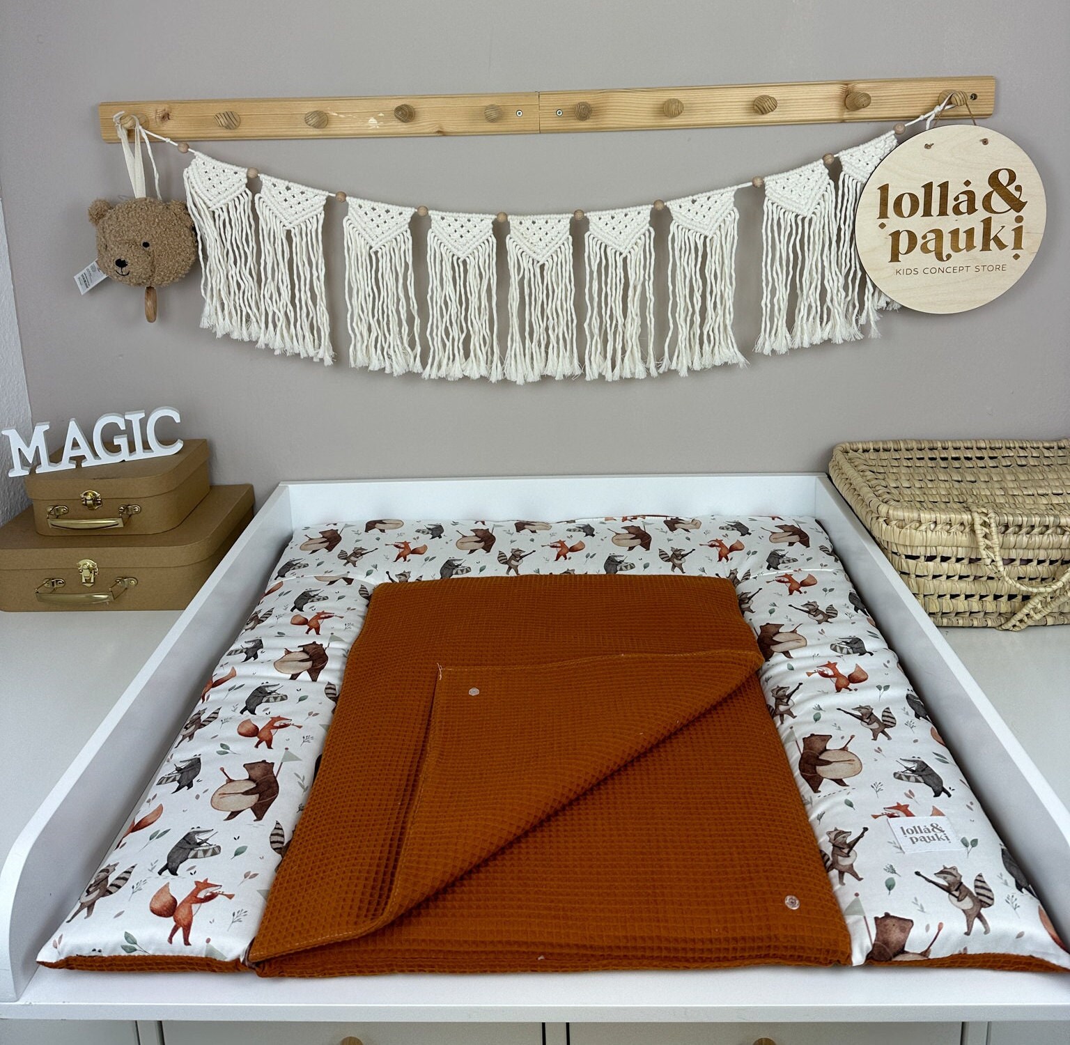 Woodland Musicians Baby Changing Mat