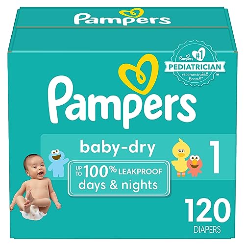 Pampers Baby-Dry Size 1 Diapers, 120 Count