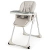 Convertible Baby High Chair with Wheels - Gray
