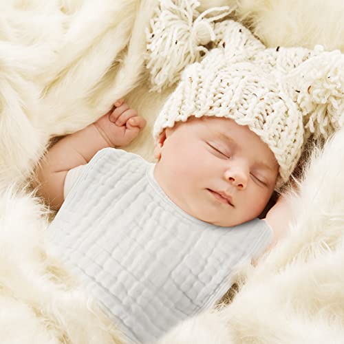 Stylish 6-Pack Muslin Baby Bibs and Bandanas
