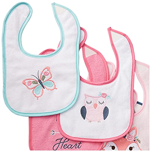 Hudson Baby Fox Print Cotton Drooler Bibs