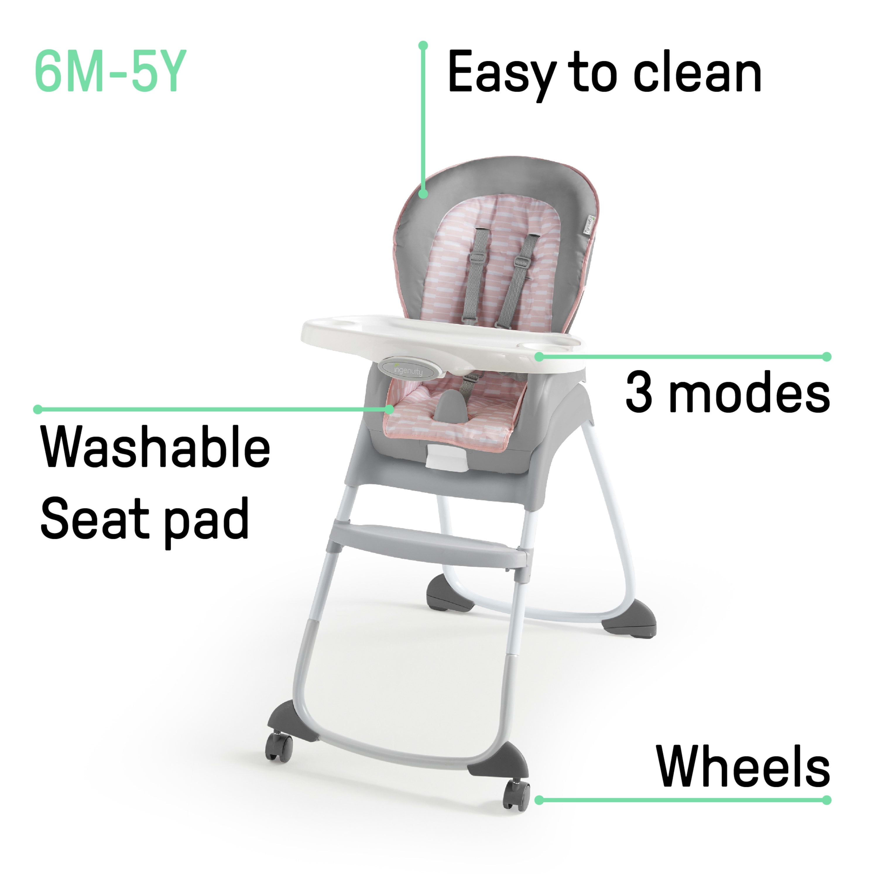 Flora Unicorn 3-in-1 High Chair Booster Seat