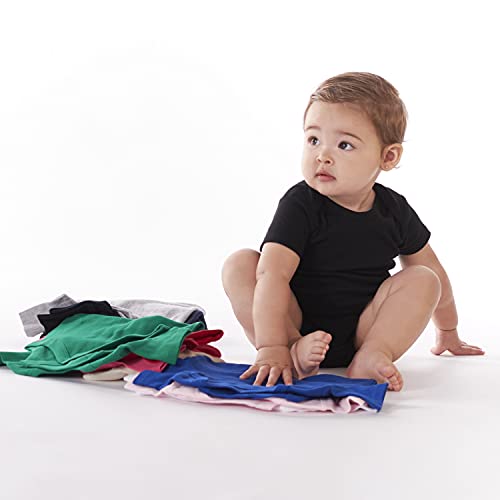 Gerber Baby 5 Pack Black Onesies, 0-3 Months