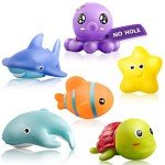 Hely Cancy No-Hole Animal Bath Toys for Infants