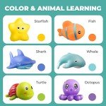 Hely Cancy No-Hole Animal Bath Toys for Infants