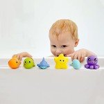 Hely Cancy No-Hole Animal Bath Toys for Infants