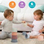 Stackable Baby Bath Cups for Early Learning