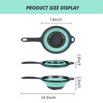 Collapsible Colander with Handle, 2 Quart (Green)