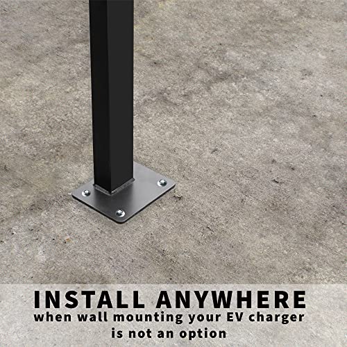 VIVO Outdoor EV Charger Stand with Weather Hood