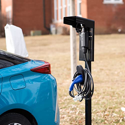 VIVO Outdoor EV Charger Stand with Weather Hood
