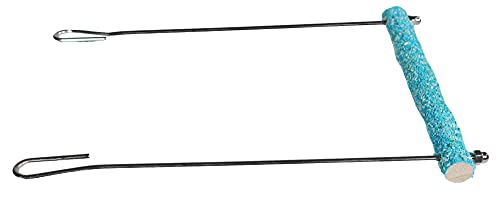 PENN-PLAX Bird-Life Trimmer Plus Cement & Metal Swing – Naturally Trims Nails & Beak – Great for Parakeets, Cockatiels, Finches, and Other Small Birds – Small Size