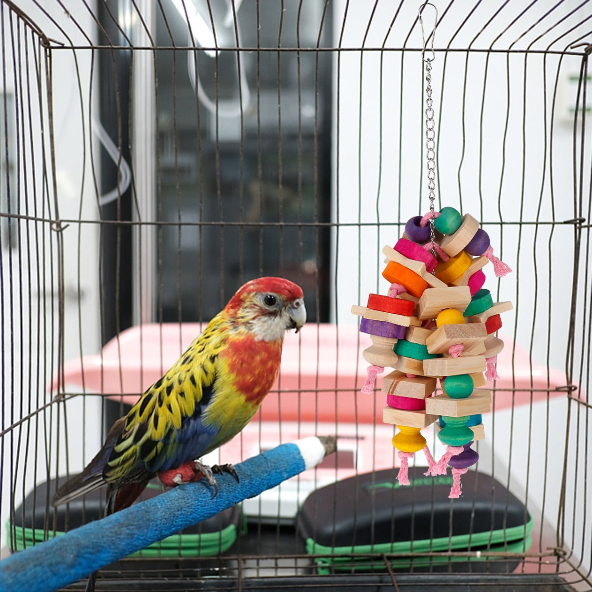 DIY Adjustable Height Parrot Chewing Toy