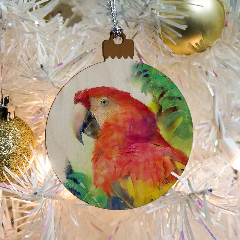 Tropical Macaw Parrot Christmas Tree Ornament