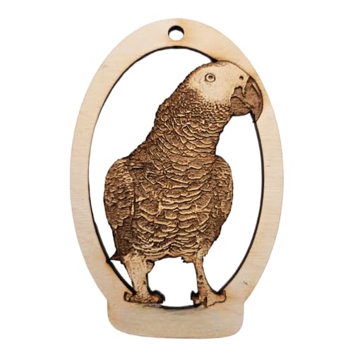 Personalized African Grey Ornament - Parrot Christmas Ornament