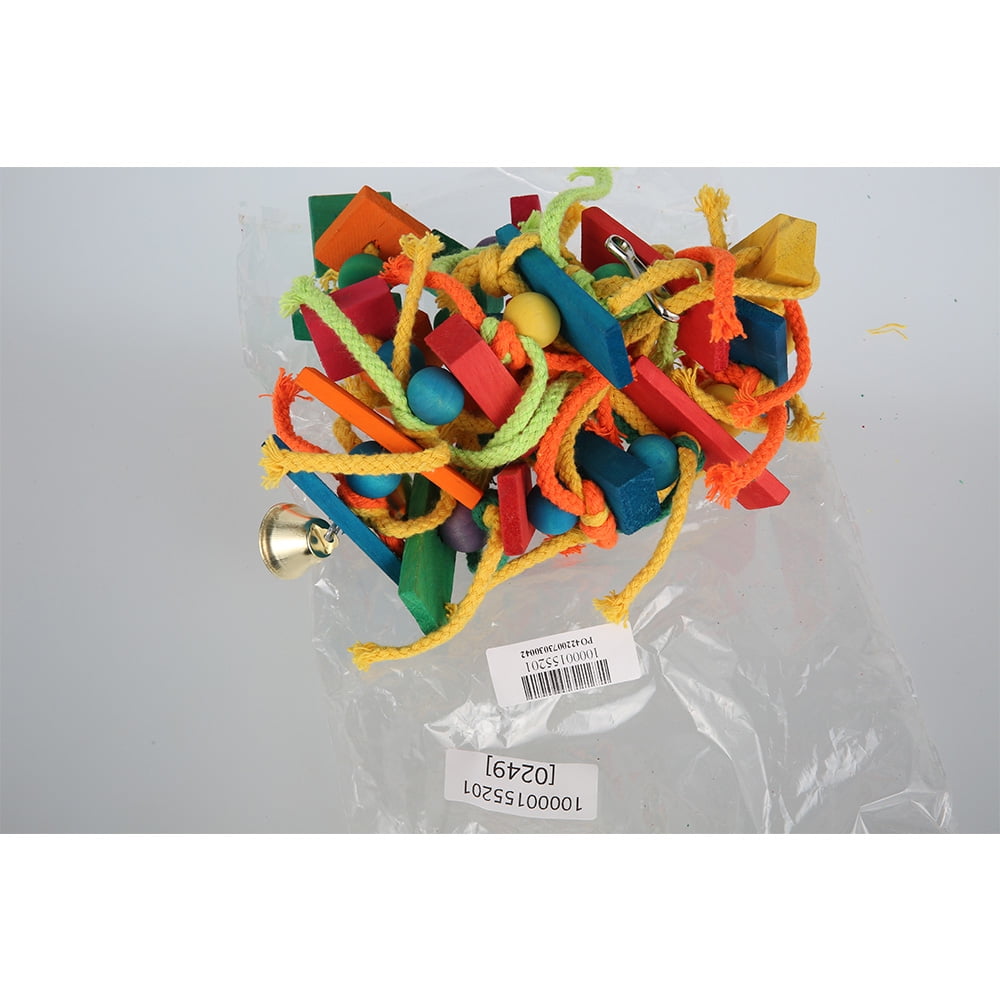 Wooden Chewing Toy for Parrots and Birds