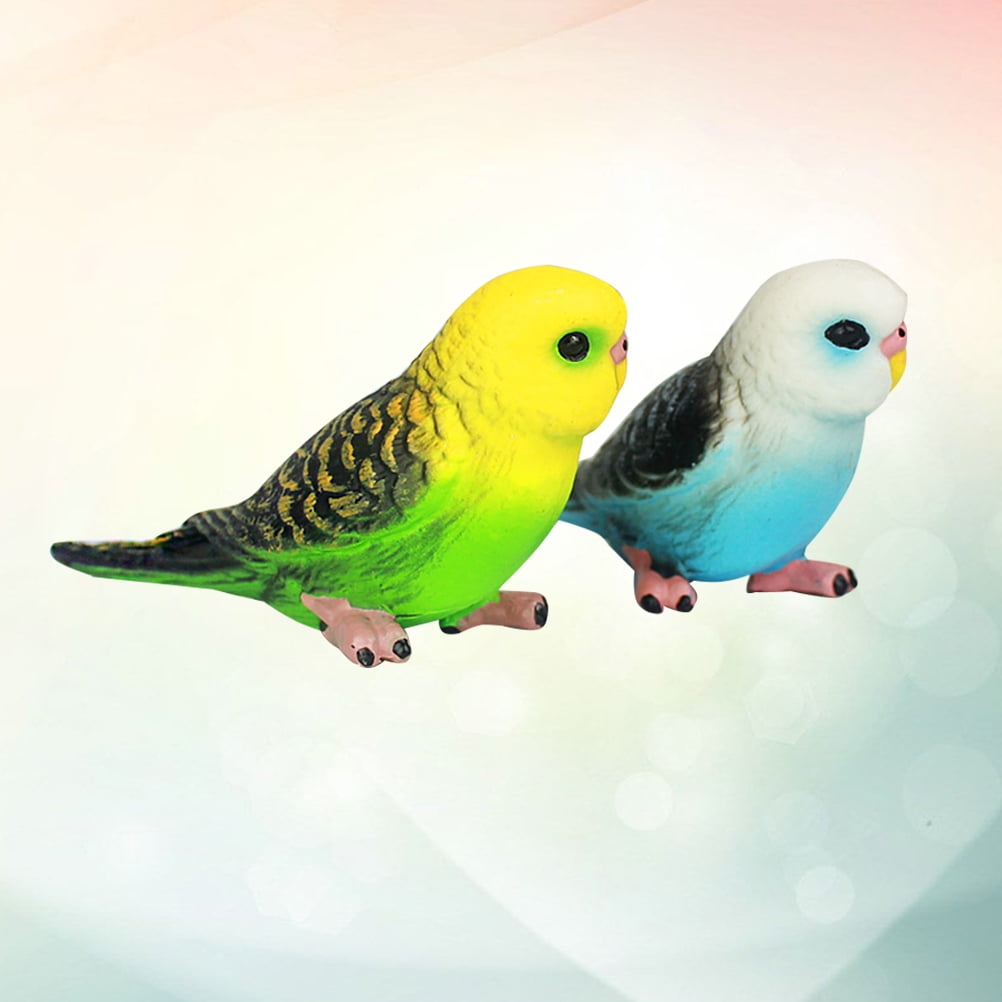 Small Parrot Figurine Decoration - Green & Blue