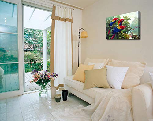 Parrot Canvas Art Print - 24x16 Inches