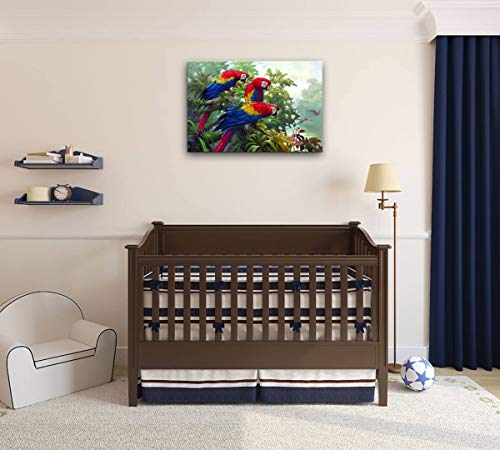 Parrot Canvas Art Print - 24x16 Inches