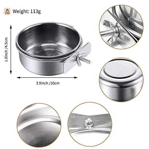 Stainless Steel Bird Feeding Cups (3-Pack)