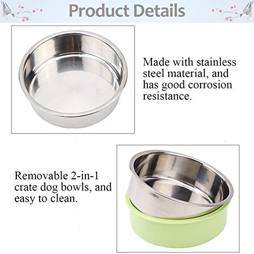 Stainless Steel Bird Feeding Cups with Stand (7)