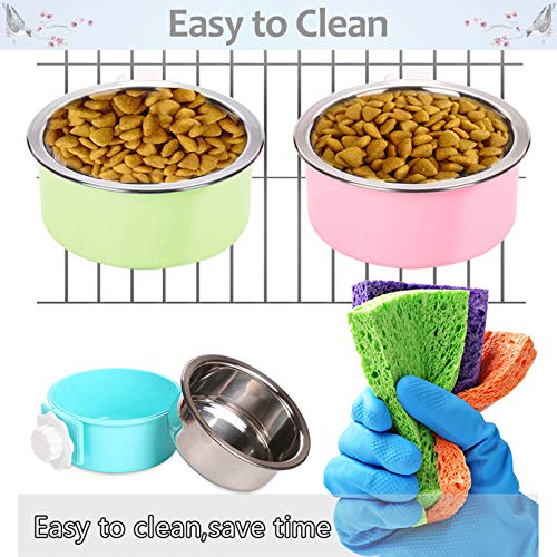 Stainless Steel Bird Feeding Cups with Stand (7)