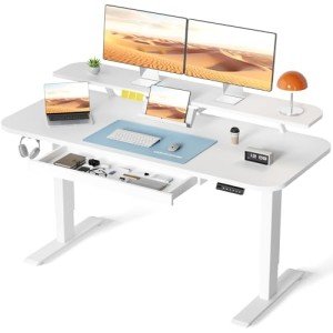 Ergonomic Electric Standing Desk with Drawers