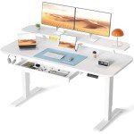 Ergonomic Electric Standing Desk with Drawers
