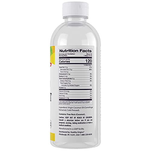 Virgin Coconut Oil - 20oz Liquid for Keto
