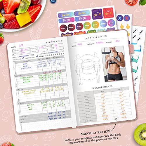 Keto Lebensmittel-Tagebuch und Mahlzeitenplaner A5