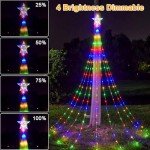 Waterfall Christmas Lights with Remote and Star Topper