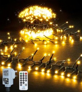 Waterproof 600LED Outdoor Christmas Cluster Lights