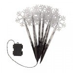 8PCS LED Blue Snowflake Pathway Lights