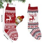 Personalized Knitted Christmas Stockings Set of 2