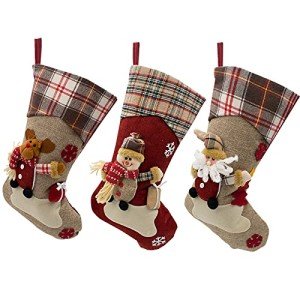 3D Christmas Stockings Set of 3 Characters
