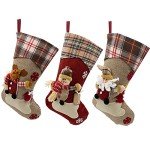 3D Christmas Stockings Set of 3 Characters