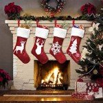 Dremisland Red Christmas Stocking Set of 4