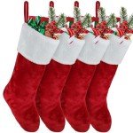 Personalized Plush Christmas Stocking Set of 4